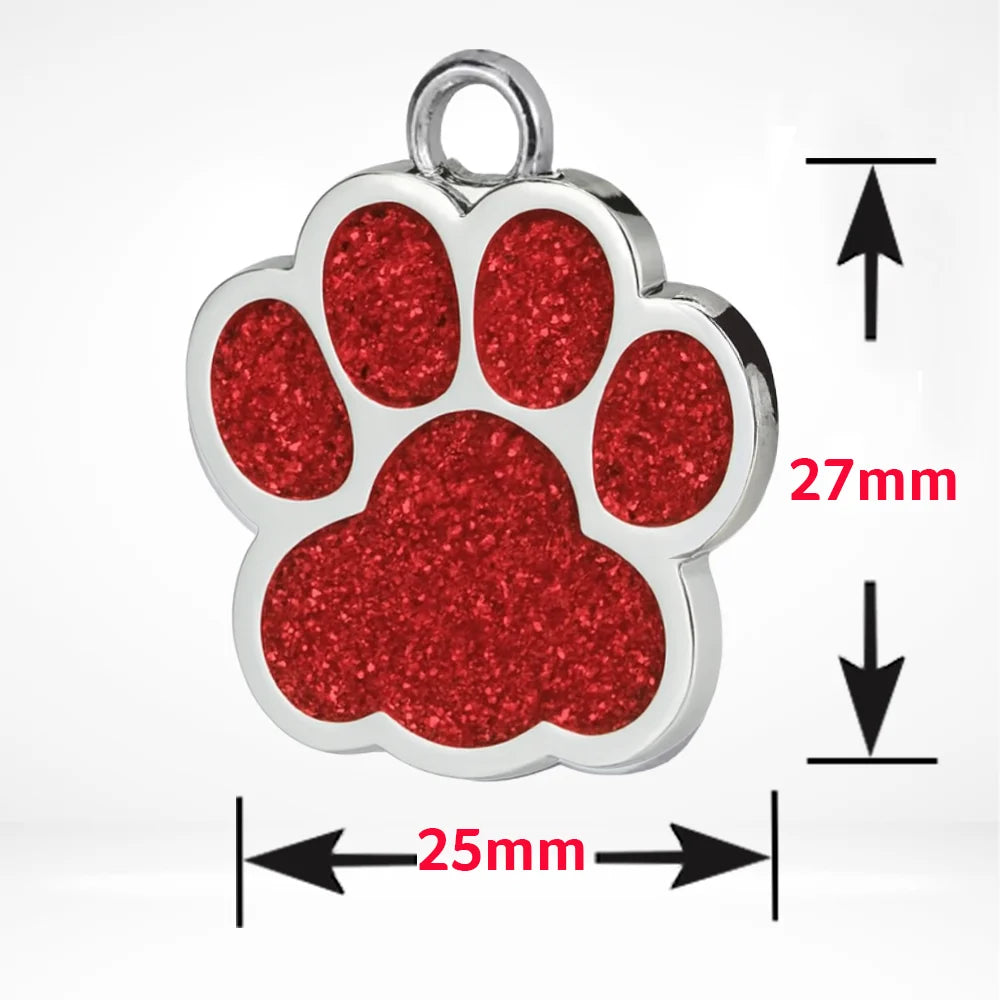 Glitter Paw Pet ID Charm