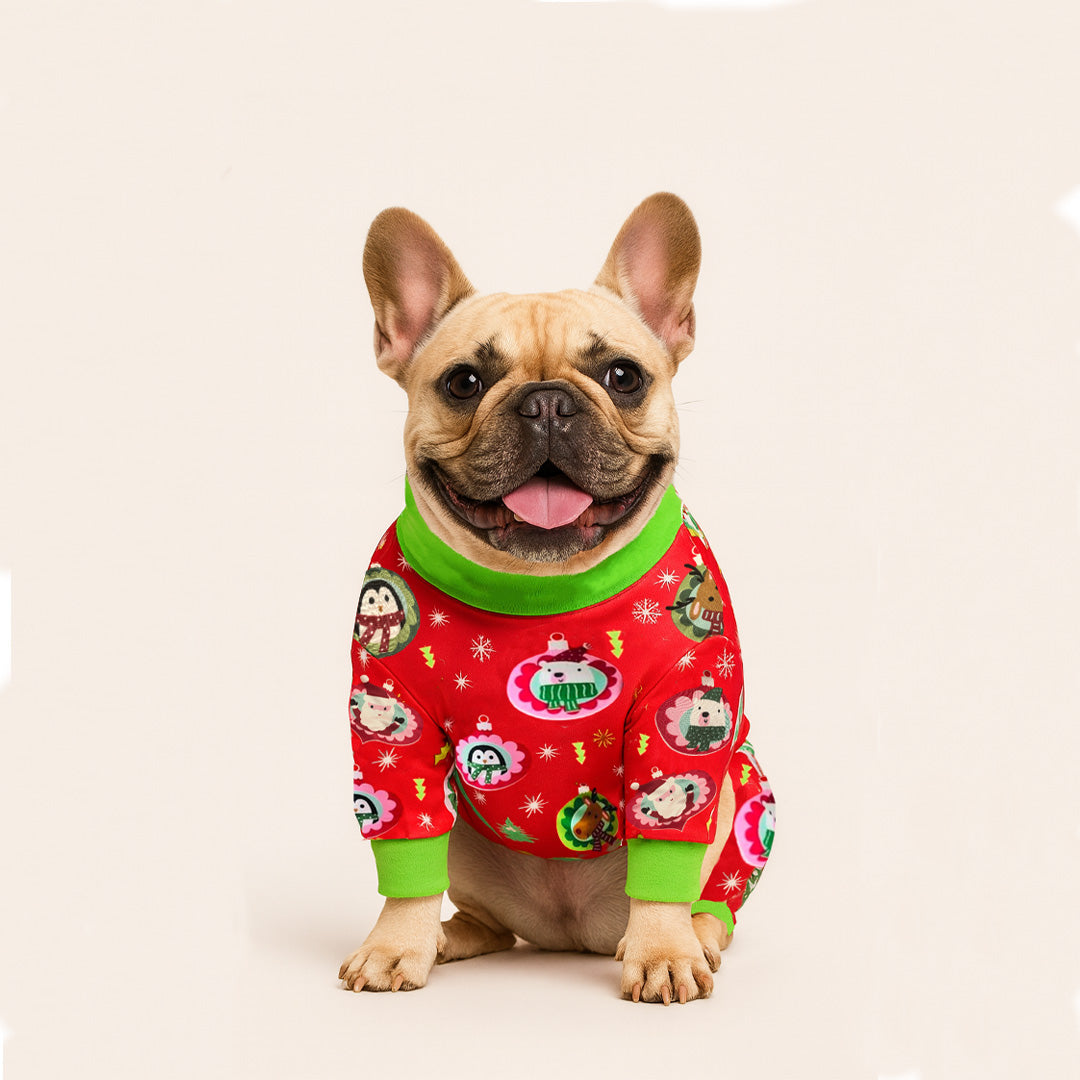 Red Holiday Squad Onesie and Jumper