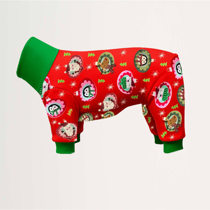 Red Holiday Squad Onesie and Jumper