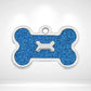 Glitter Pet ID Bone Tag