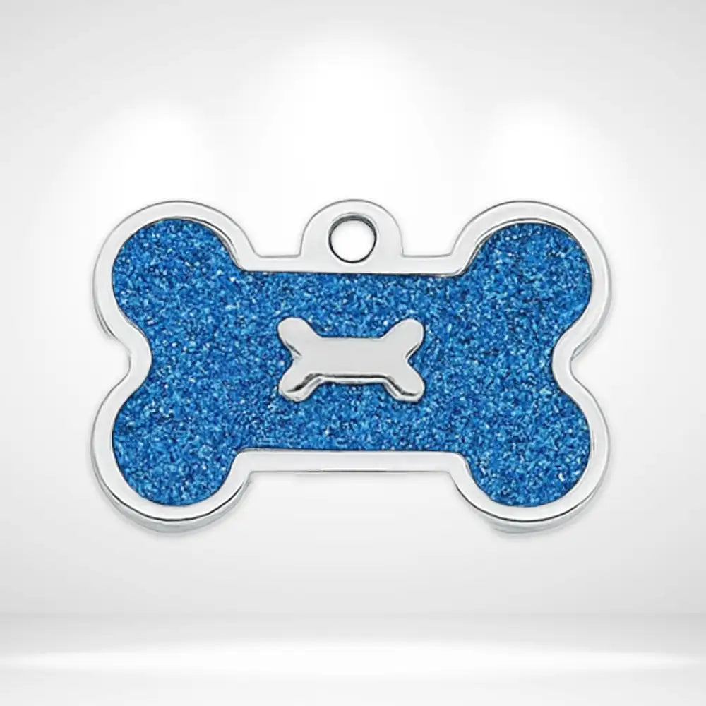 Glitter Pet ID Bone Tag