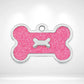Glitter Bone Pet ID Tag