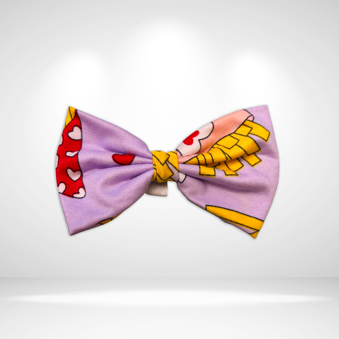 love fries pet bowtie