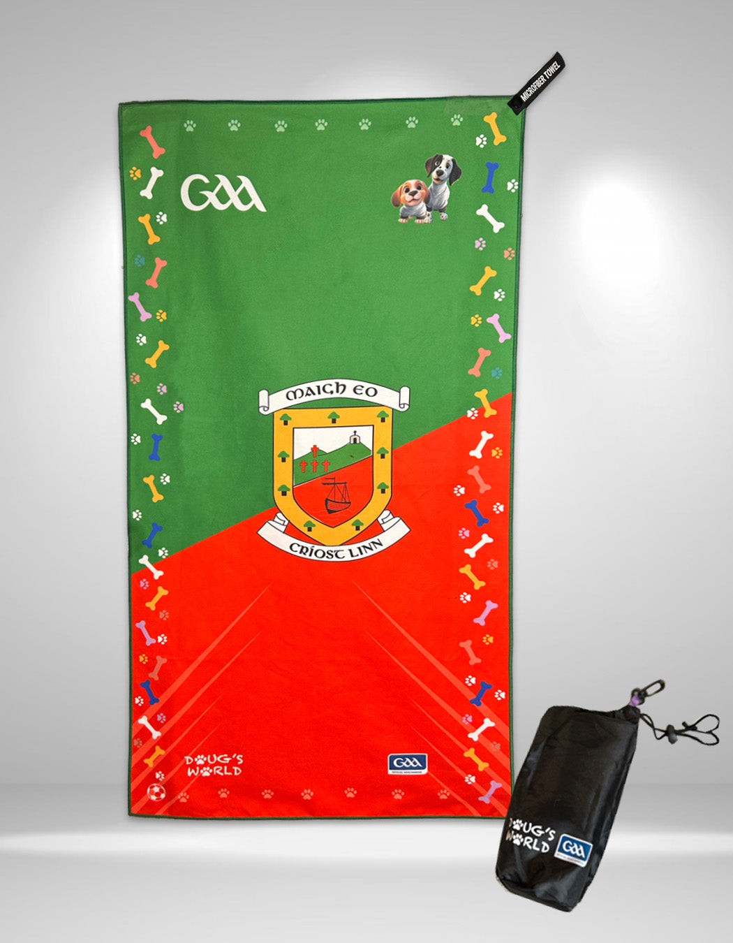 Mayo GAA Pet Towel with Waterproof Bag