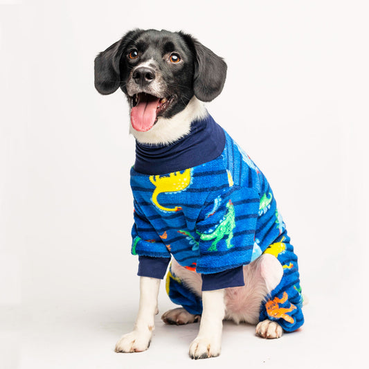 Dino Blue Fleece Onesie