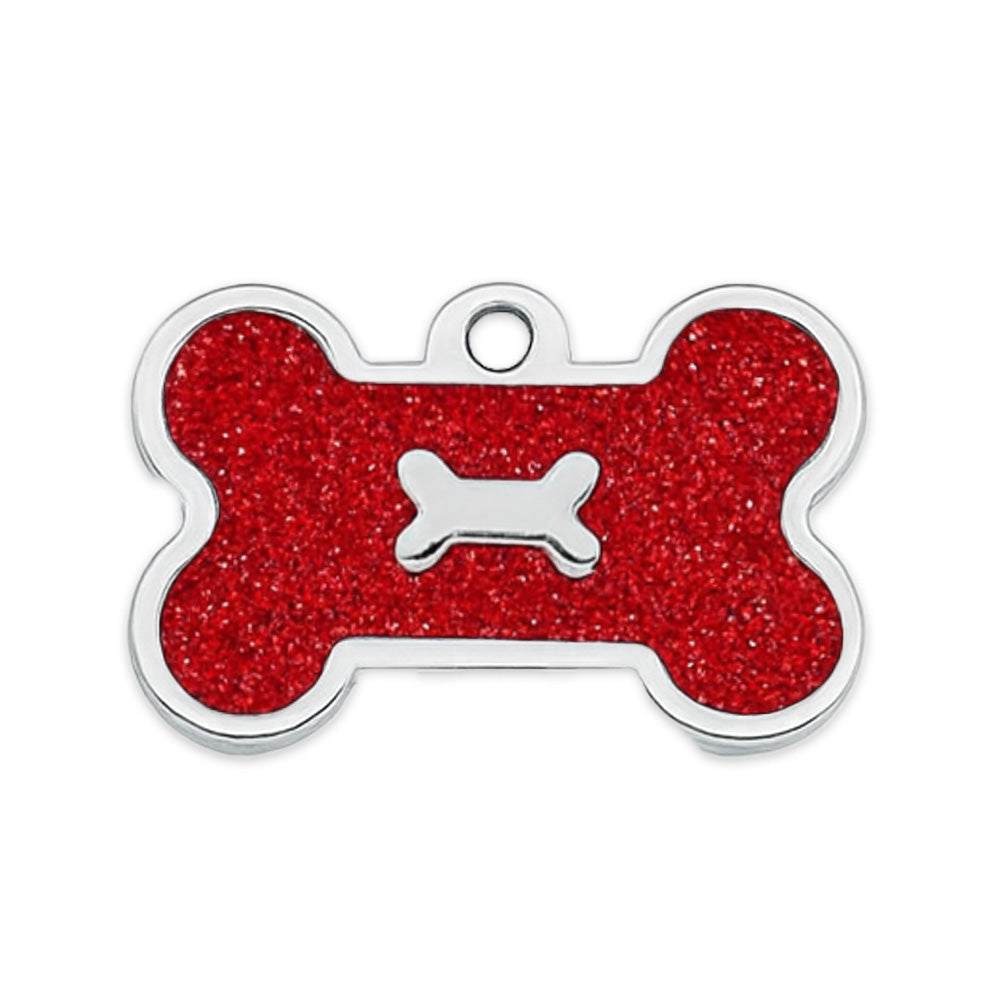 Glitter Bone Pet ID Tag