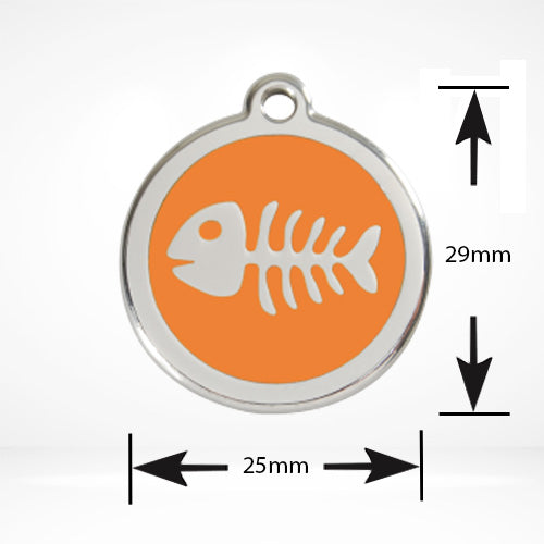 All Gone Fish Pet ID Charm