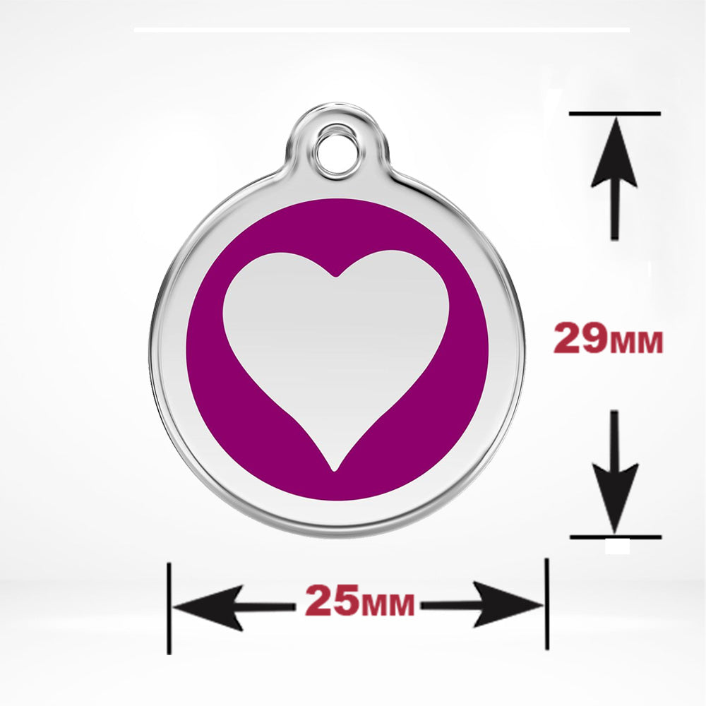Heart Pet ID Charm