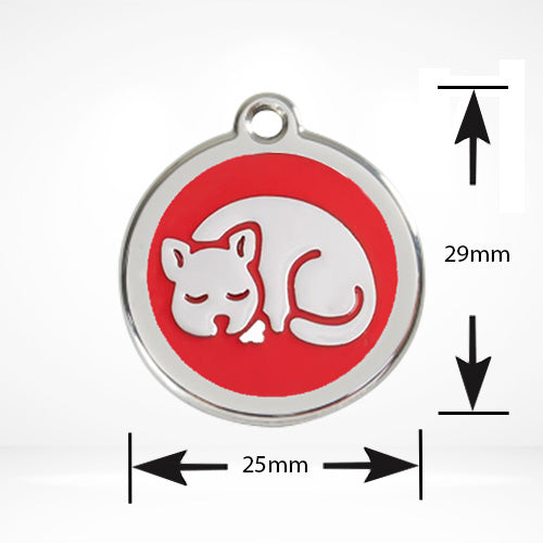 Sleepy Kitty Pet ID Charm